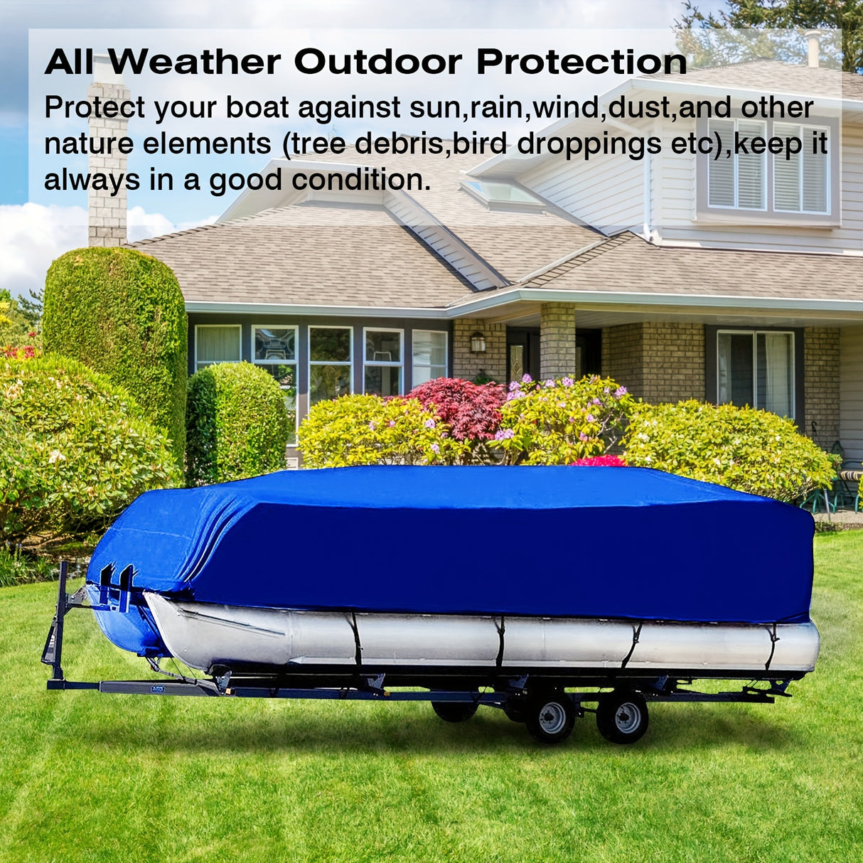 Wholesale Custom Waterproof Heavy Duty 210D Oxford Cloth Trailer Boat Cover
