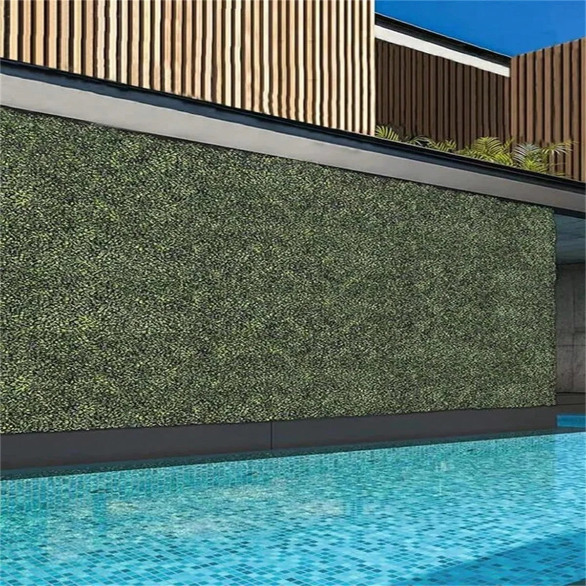 1pc Plastic Artificial Grass, Wall Panel Hedge Greenery, UV Protection Green Decor Privacy Fence For Wall Decor, Home Decor