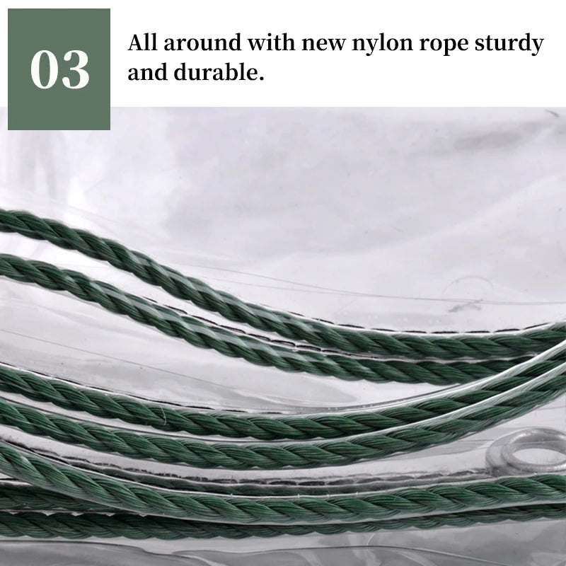 Wholesale Custom 0.3 mm Transparent PVC Rainproof Fabric with Buckle Eyes