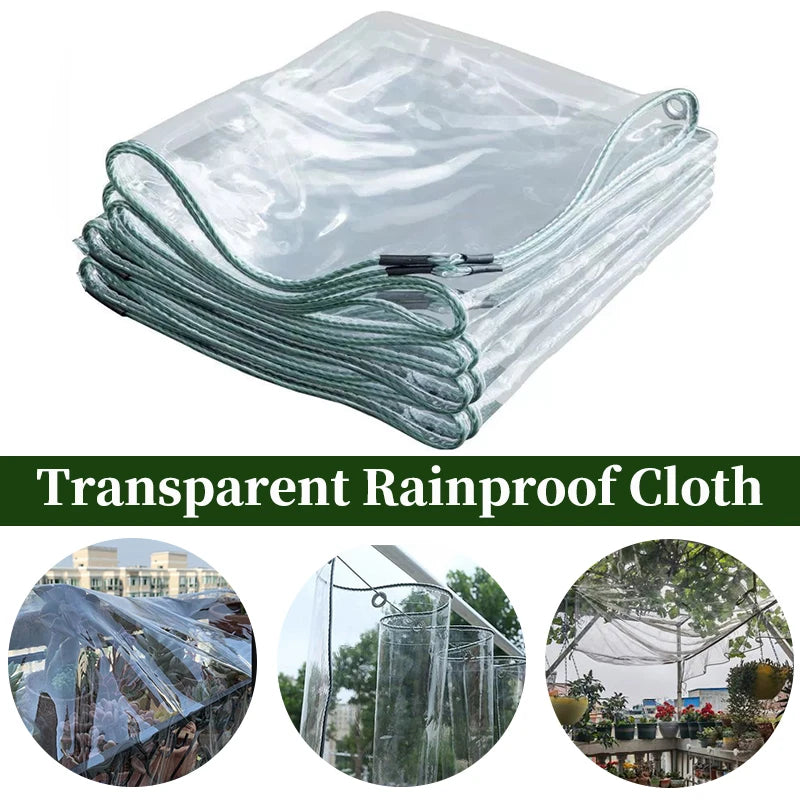 Wholesale Custom 0.3 mm Transparent PVC Rainproof Fabric with Buckle Eyes