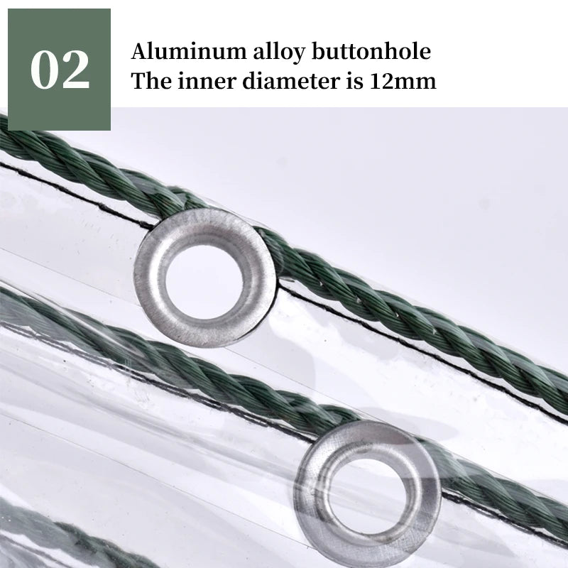 Wholesale Custom 0.3 mm Transparent PVC Rainproof Fabric with Buckle Eyes