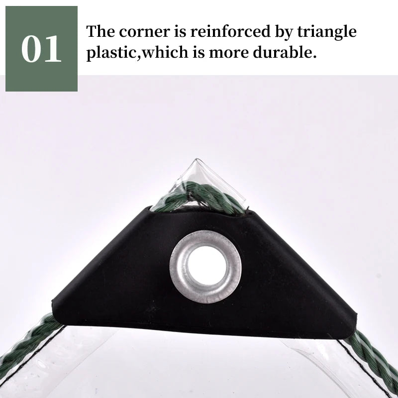 Wholesale Custom 0.3 mm Transparent PVC Rainproof Fabric with Buckle Eyes