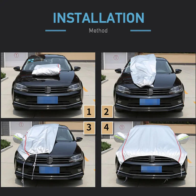 Wholesale Custom Oxford Cloth Half Car Waterproof Sunshade Cover