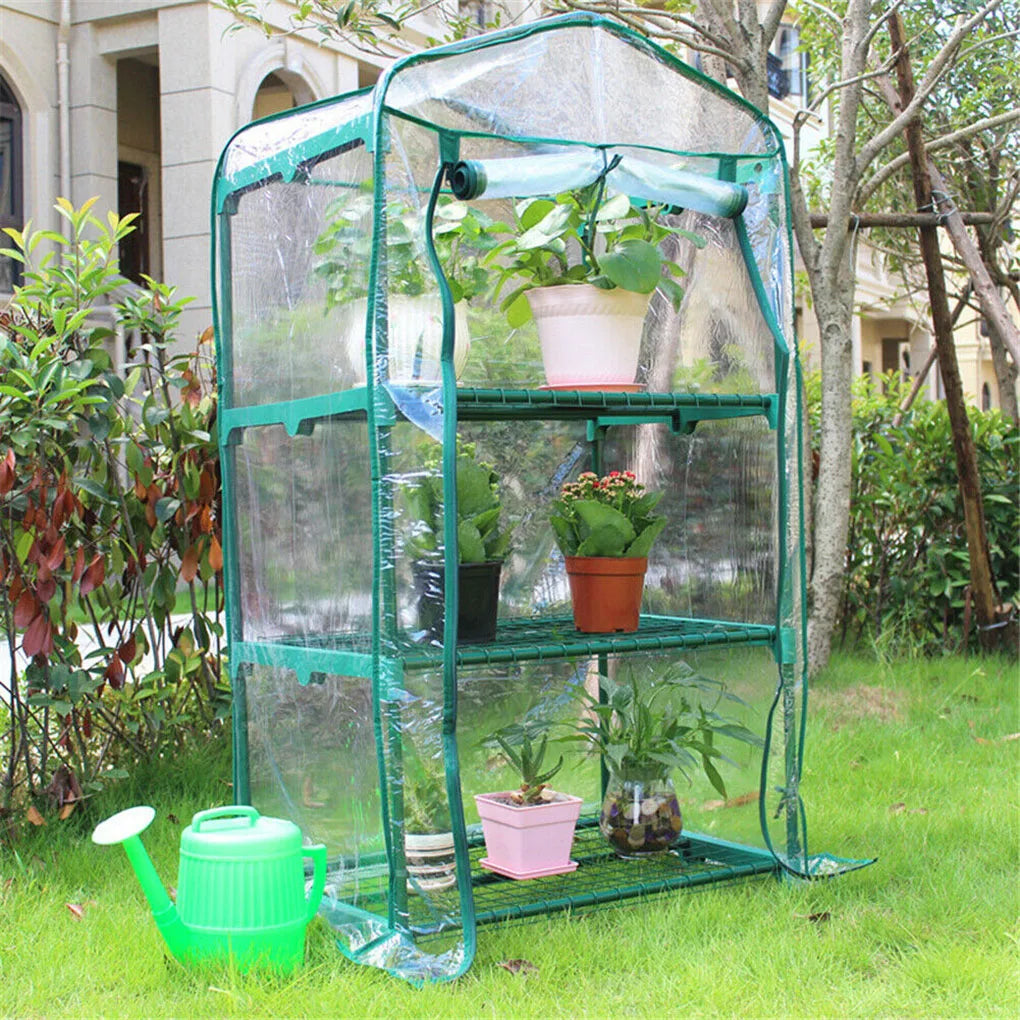 3/4/5 Tiers Garden Greenhouse Cover Plant Flower Growth House Heat Retaining Transparent PVC Waterproof Cover Garden HA6348