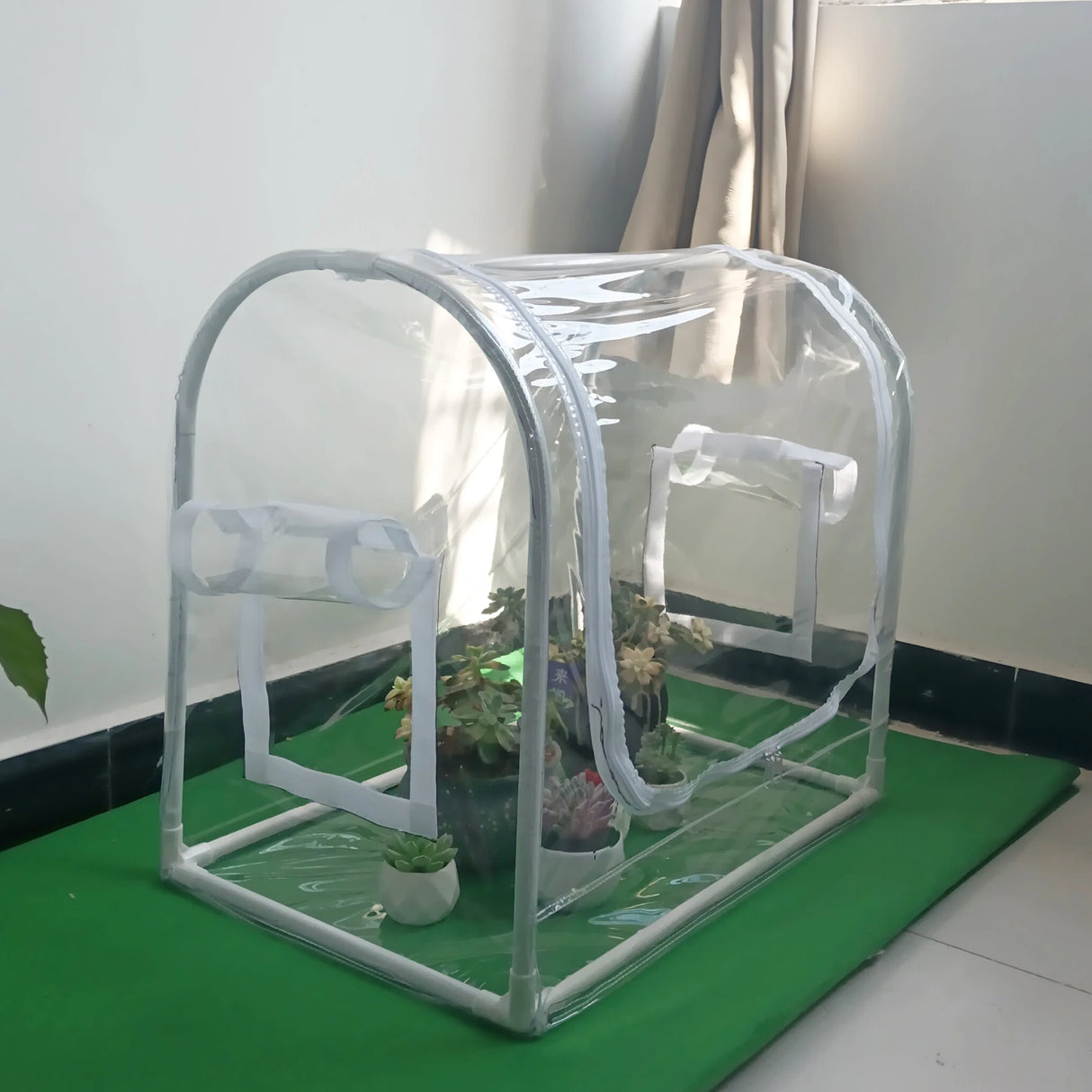 Portable PVC Greenhouse Cover Easy Assembly Plant Mini Growth Greenhouse Heat Insulation for Outdoor Balcony Garden
