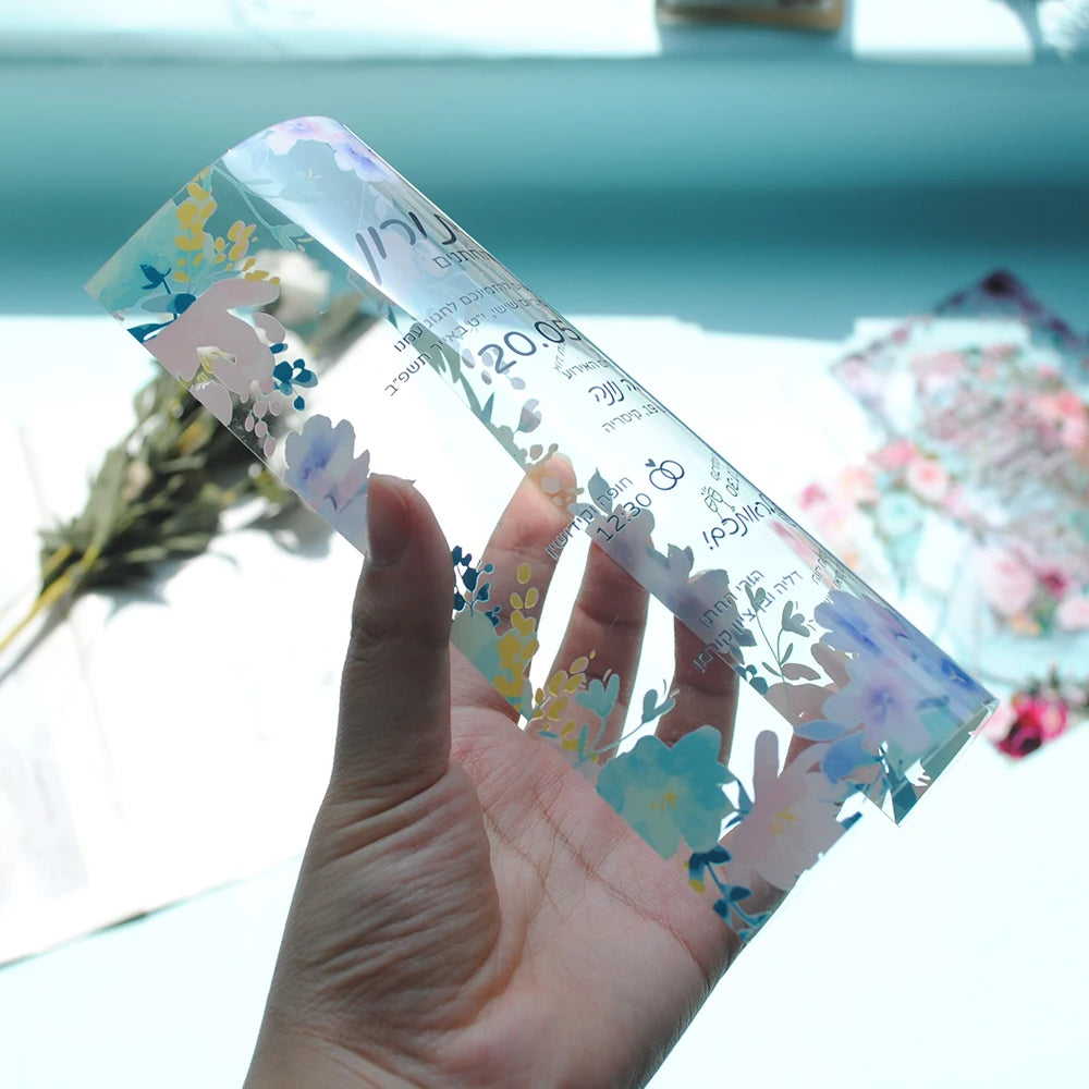 10PCS Transparent PVC Acrylic Pvc Invitation Card Fancy Elegant Cheap Personalize Wedding Cards