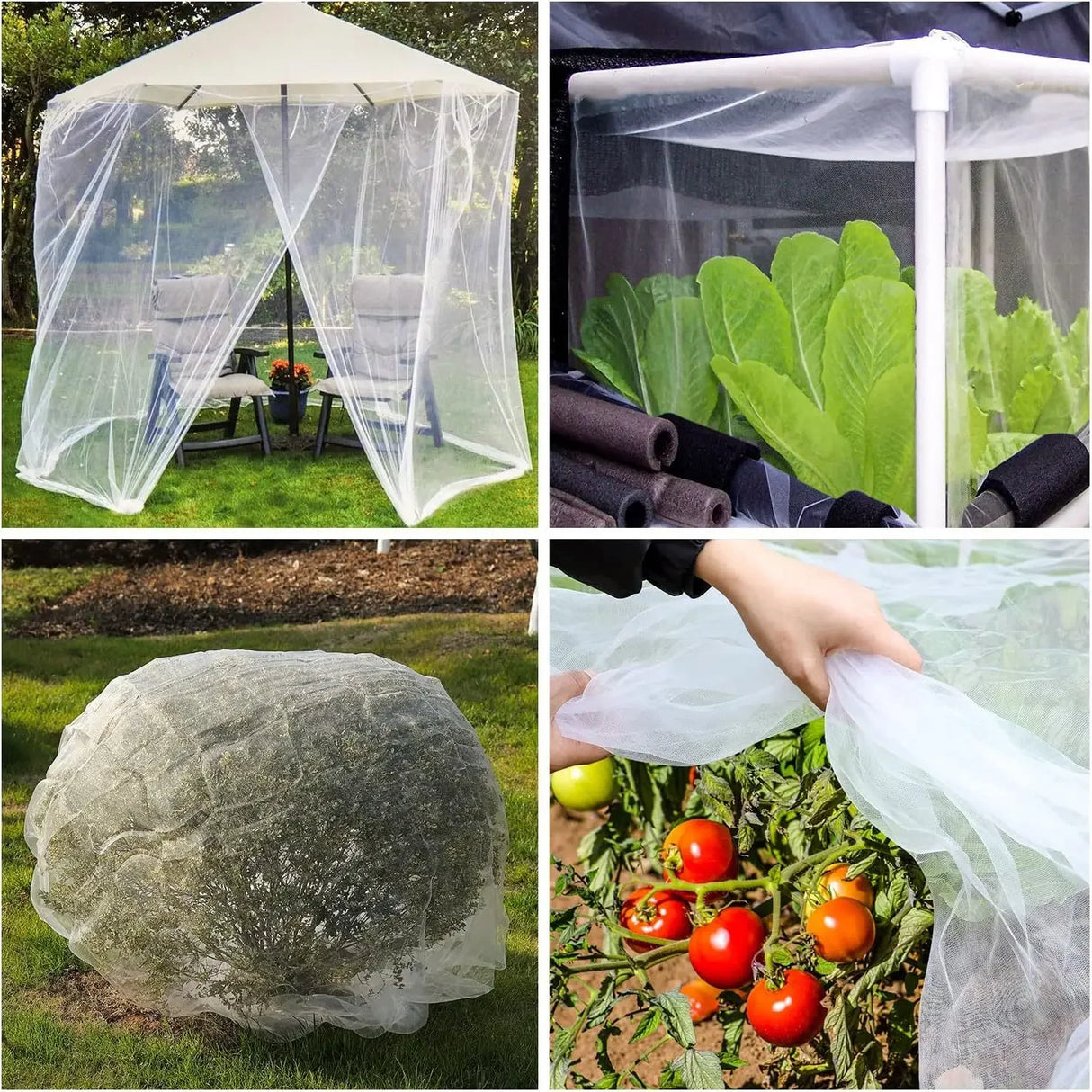 Garden Plant Insect Netting Vegetable, Flower and Fruit Care Cover Netting Pest Control Bird-proof 60 Mesh Protective Netting