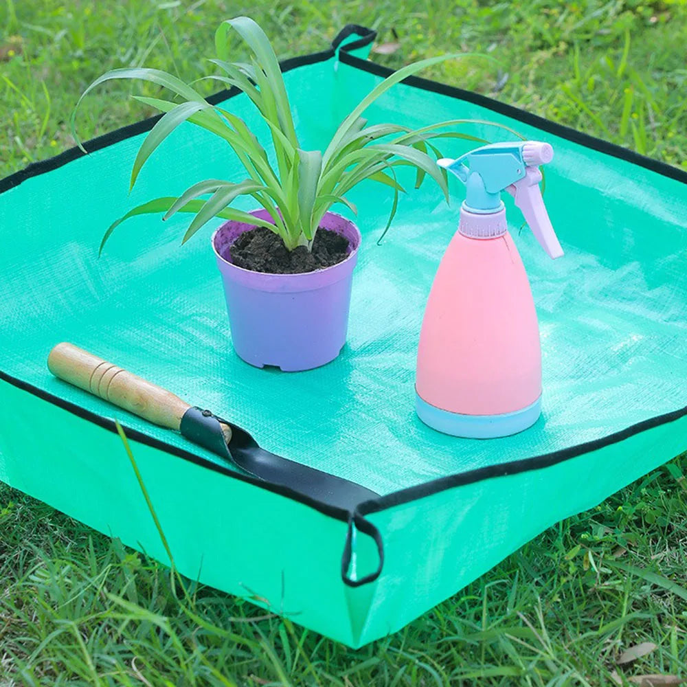 50/66/75/100cm Gardening Mat PE Transplanting Waterproof Square Plants Potting Tray Washable Thicken Foldable Garden Accessories