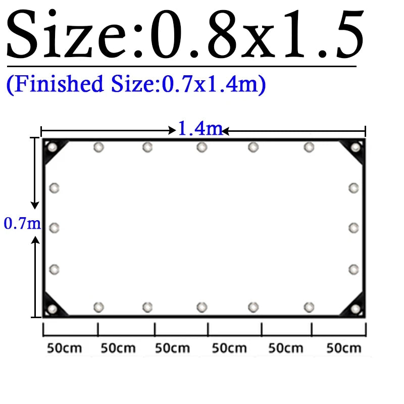 Thicken 0.55mm Transparent PVC Rainproof Cloth Tarpaulin Garden Bonsai Plants Rainproof Cloth Balcony Waterproof Clear Tarp