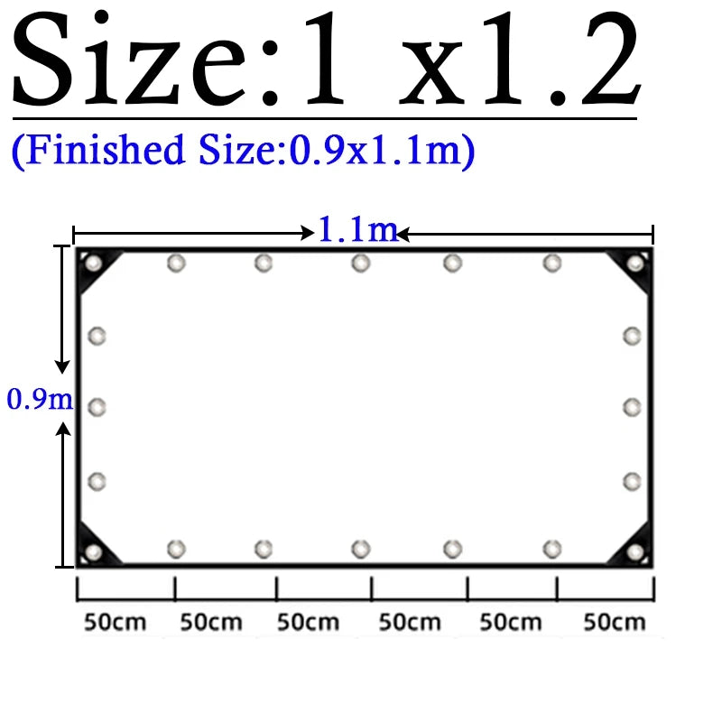 Thicken 0.55mm Transparent PVC Rainproof Cloth Tarpaulin Garden Bonsai Plants Rainproof Cloth Balcony Waterproof Clear Tarp
