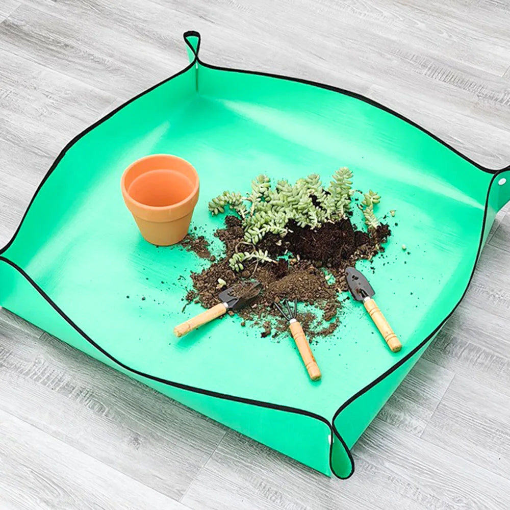 50/66/75/100cm Gardening Mat PE Transplanting Waterproof Square Plants Potting Tray Washable Thicken Foldable Garden Accessories