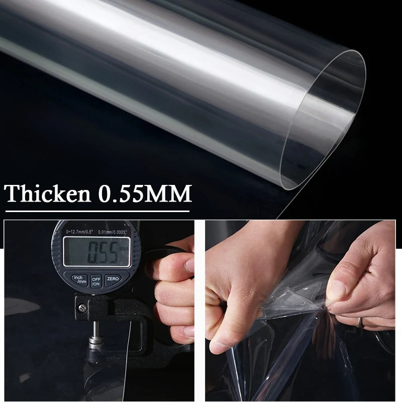 Thicken 0.55mm Transparent PVC Rainproof Cloth Tarpaulin Garden Bonsai Plants Rainproof Cloth Balcony Waterproof Clear Tarp