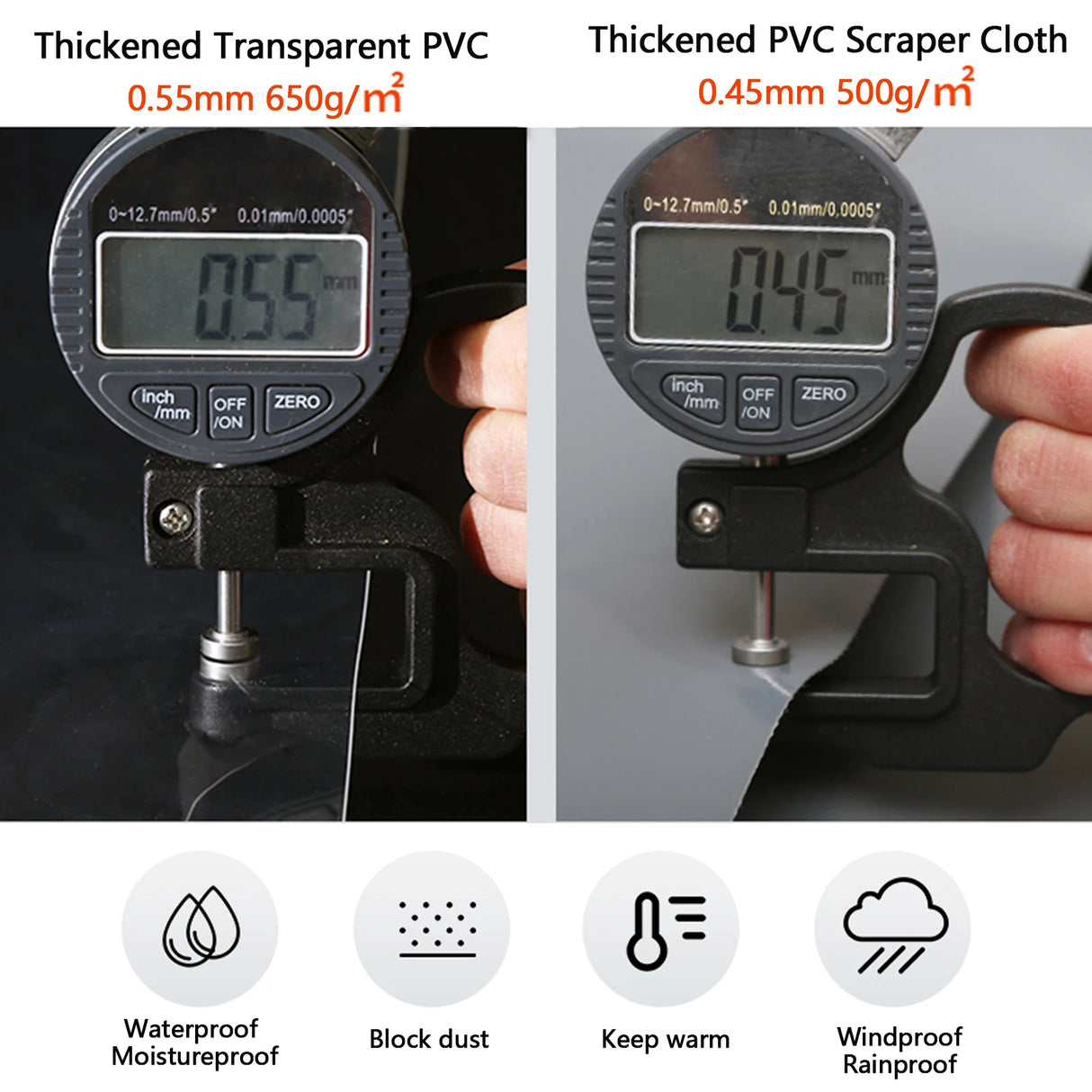 Wholesale Custom PVC Transparent Porch Waterproof Fabric