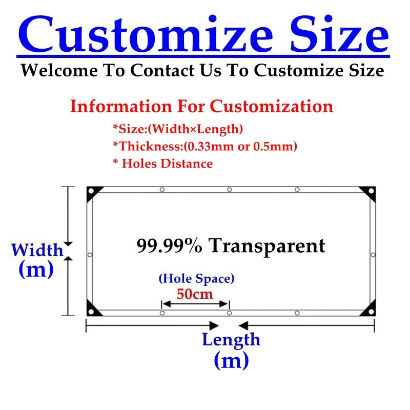 Wholesale Custom PVC Transparent Balcony Windproof and Waterproof Fence