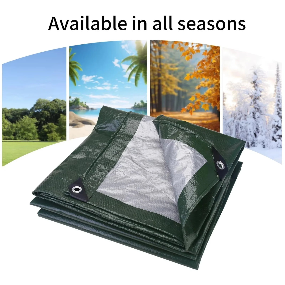 Custom Green Heavy Duty Poly Tarps Professional Sizing