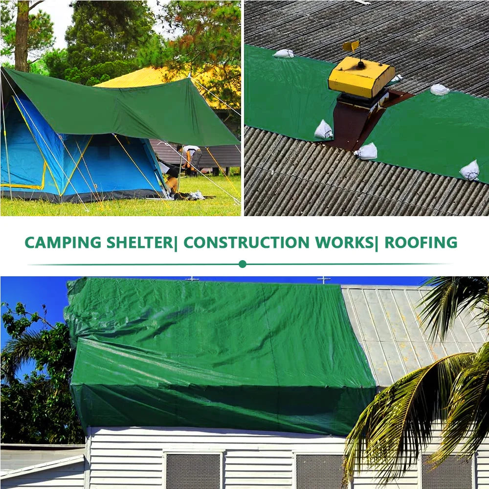 PVC Tarpaulin Rainproof Cloth Shade Sails 400g/㎡ Tent Garden Plant Canopy Truck Canopy Outdoor Waterproof Shading Sail Sunshade