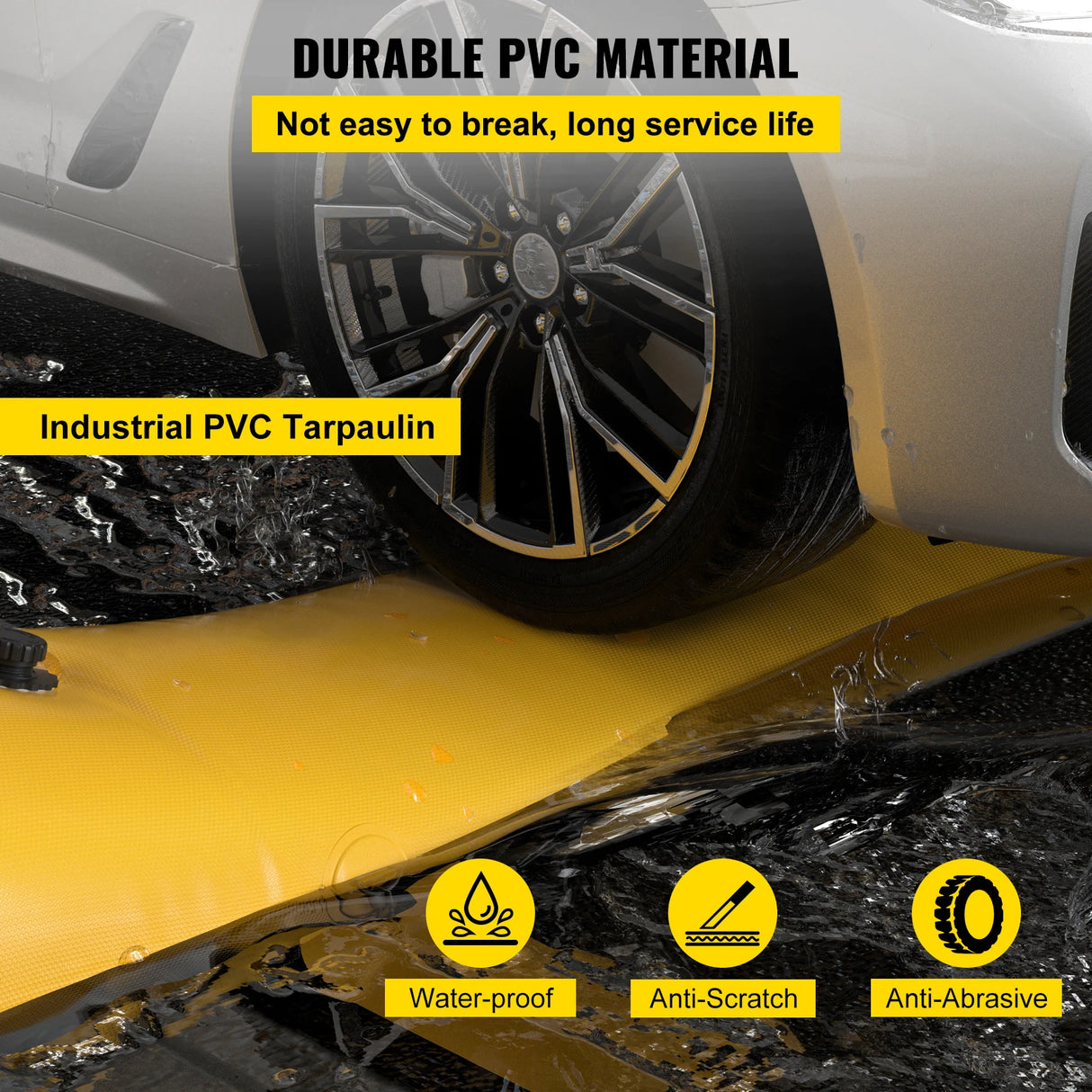 Wholesale Custom Flood Barrier Reusable PVC Yellow Water Soft Folding