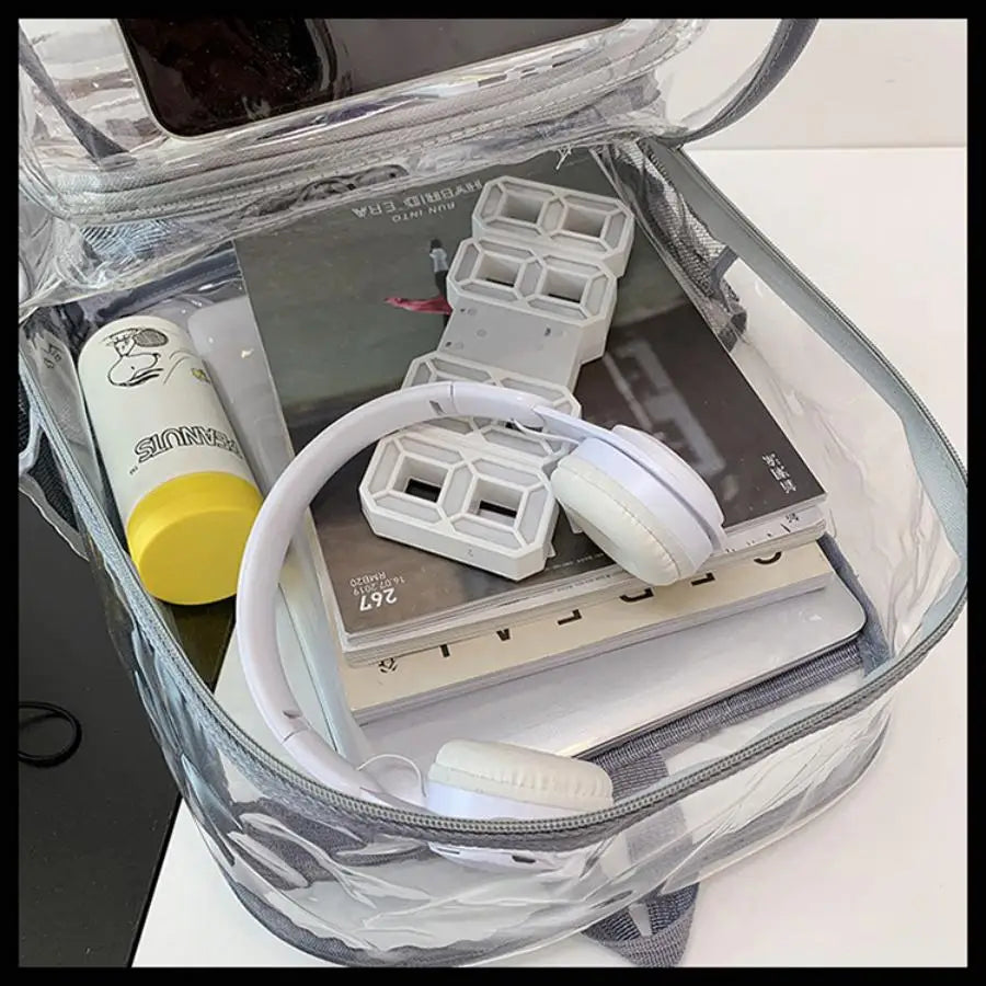 PVC backpack, PVC mesh inner bag, backpack, transparent backpack, PVC transparent backpack