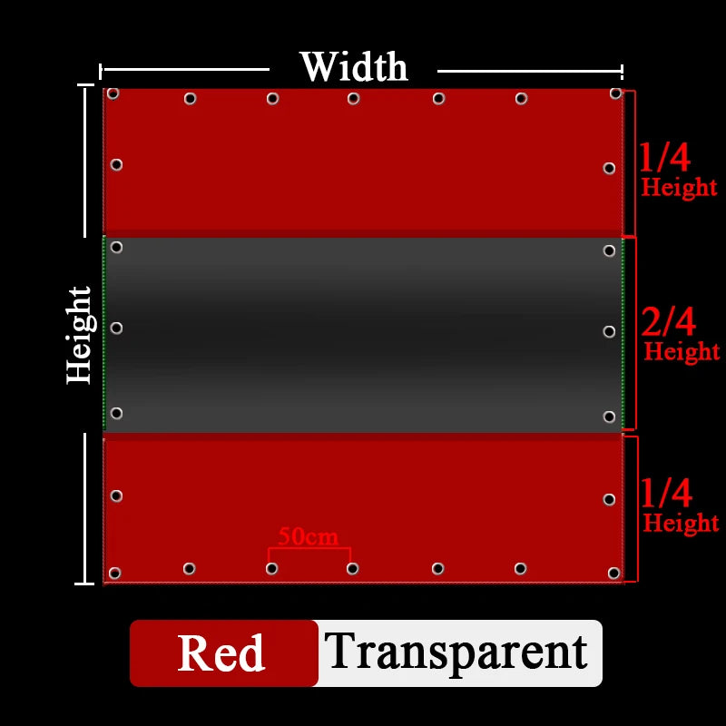 Wholesale Customization Red Zippered Waterproof Curtain for Car Wash