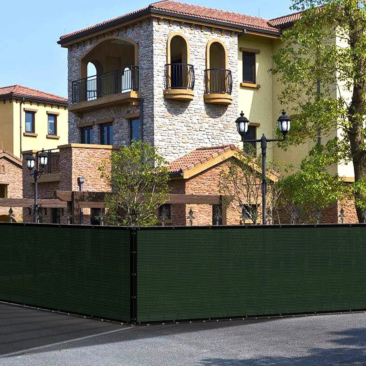 Wholesale Custom Plastic Dark Green Fence Privacy Screen