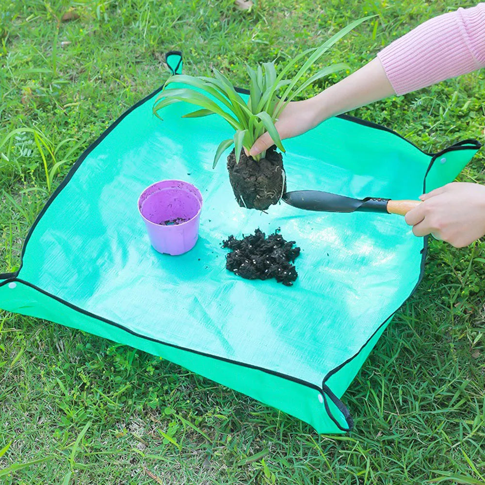 50/66/75/100cm Gardening Mat PE Transplanting Waterproof Square Plants Potting Tray Washable Thicken Foldable Garden Accessories