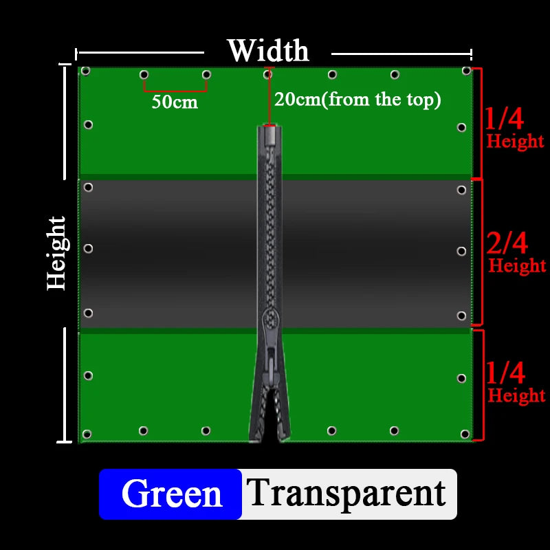Wholesale Custom Green Zippered Garden Tent