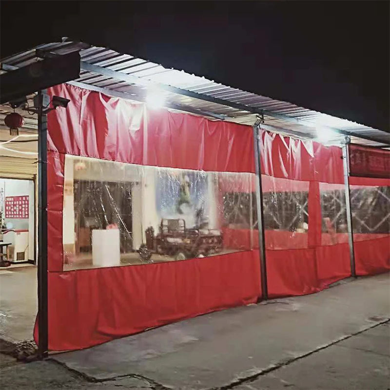 Wholesale Customization Red Zippered Waterproof Curtain for Car Wash