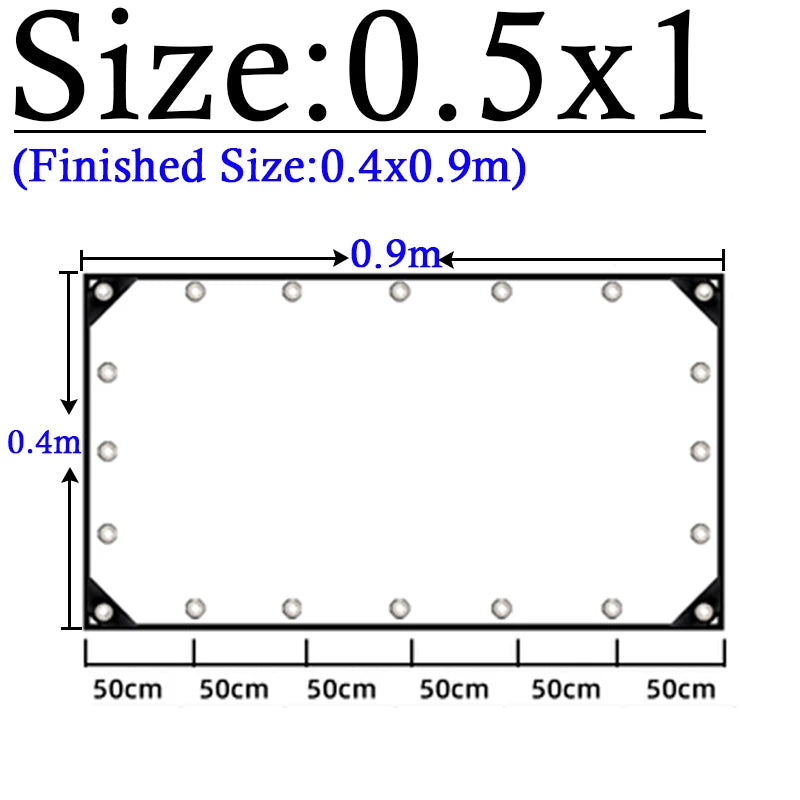 Thicken 0.55mm Transparent PVC Rainproof Cloth Tarpaulin Garden Bonsai Plants Rainproof Cloth Balcony Waterproof Clear Tarp