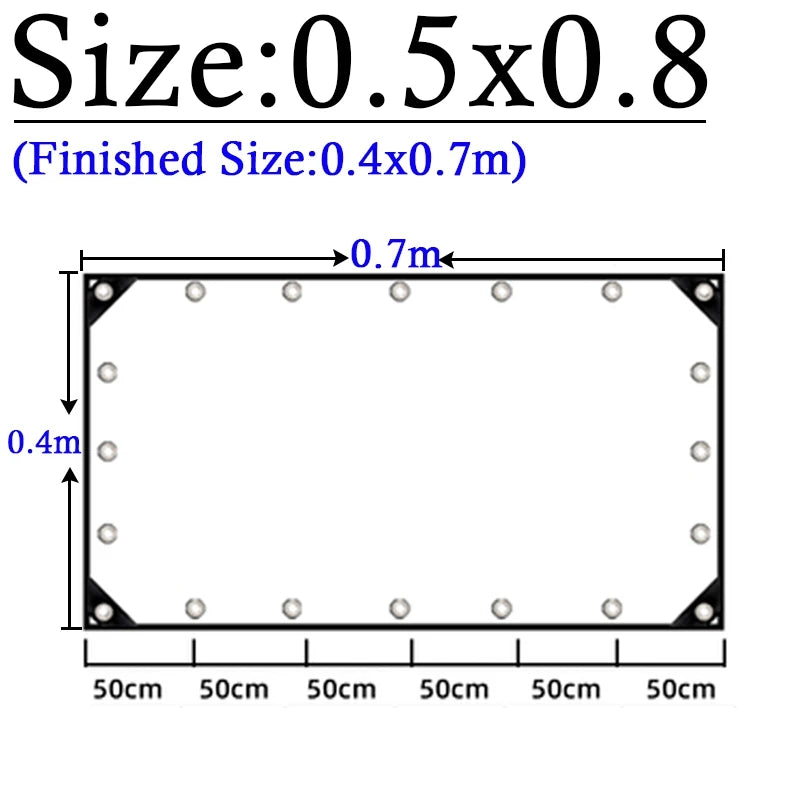 Thicken 0.55mm Transparent PVC Rainproof Cloth Tarpaulin Garden Bonsai Plants Rainproof Cloth Balcony Waterproof Clear Tarp