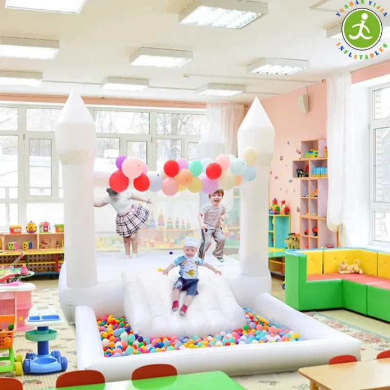 Wholesale Custom PVC Inflatable White Trampoline Children Amusement Park