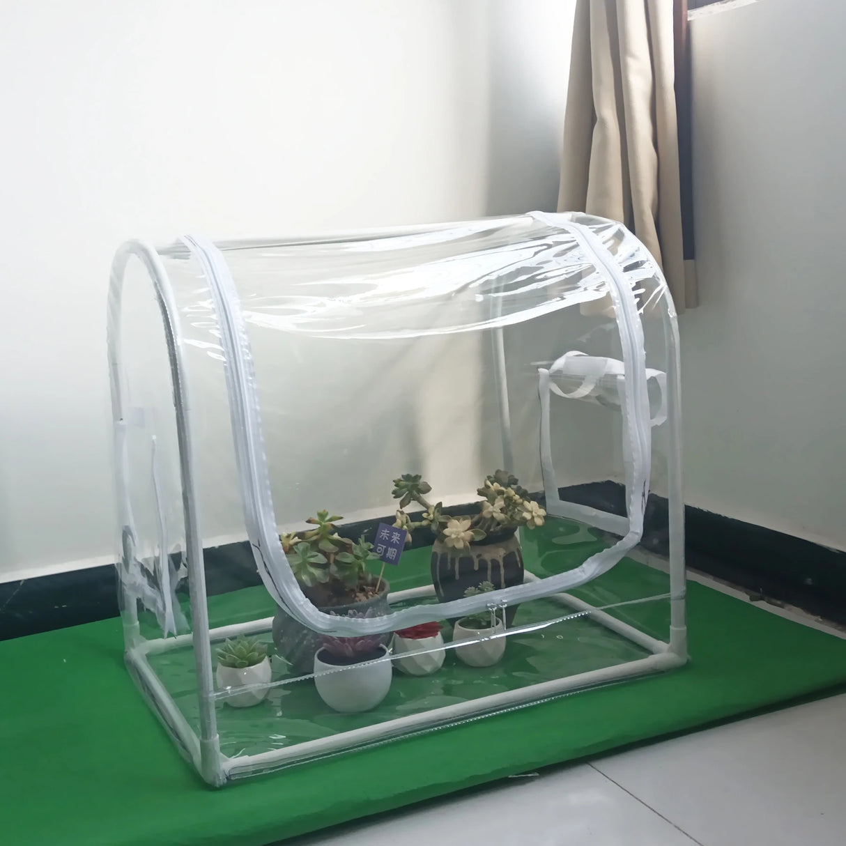 Portable PVC Greenhouse Cover Easy Assembly Plant Mini Growth Greenhouse Heat Insulation for Outdoor Balcony Garden