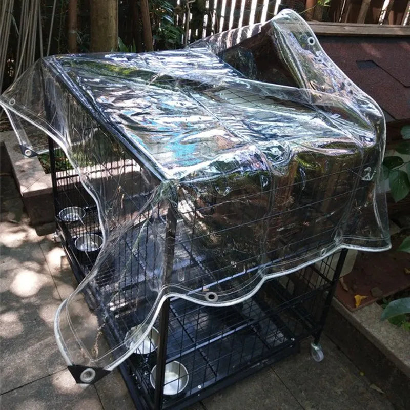 Thicken 0.55mm Transparent PVC Rainproof Cloth Tarpaulin Garden Bonsai Plants Rainproof Cloth Balcony Waterproof Clear Tarp