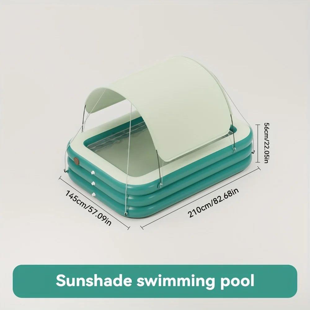 Wholesale Customization PVC Inflatable Swimming Pool with Extra Large Sunshade