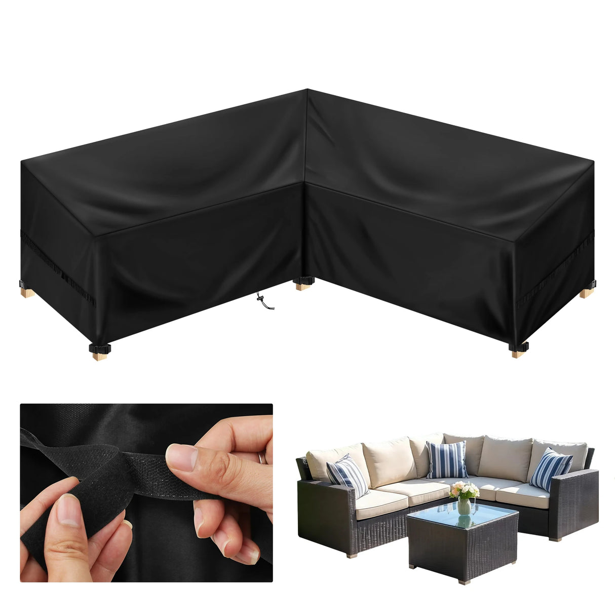 Wholesale Customization L-shaped Sofa Dust Cover Furniture Rain and Wind Protection