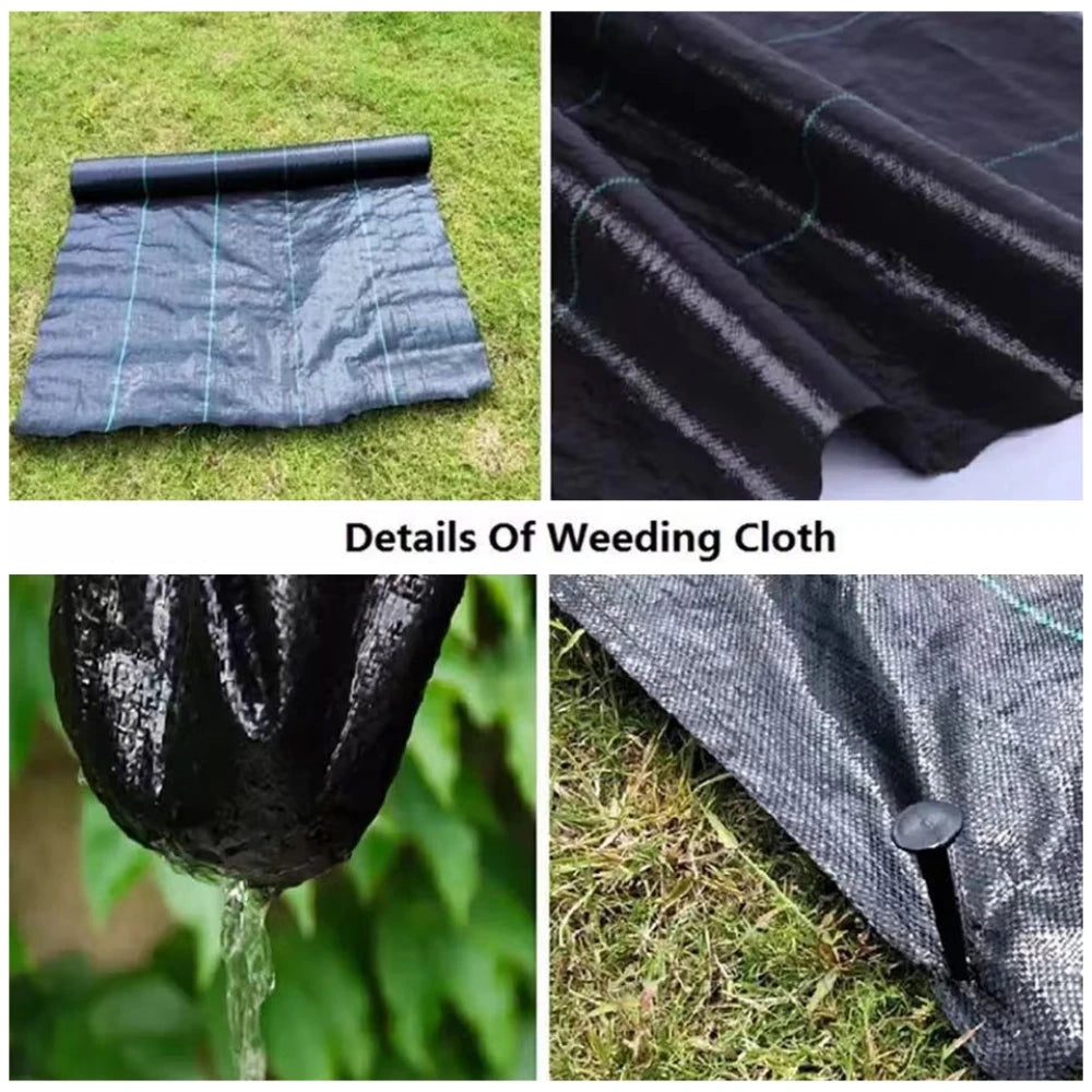 Garden Landscape Fabric Weed Agricultural Anti Grass Cloth Farm-oriented Weed Barrier Mat Plastic PE Mulch Thicker Orchard Cover