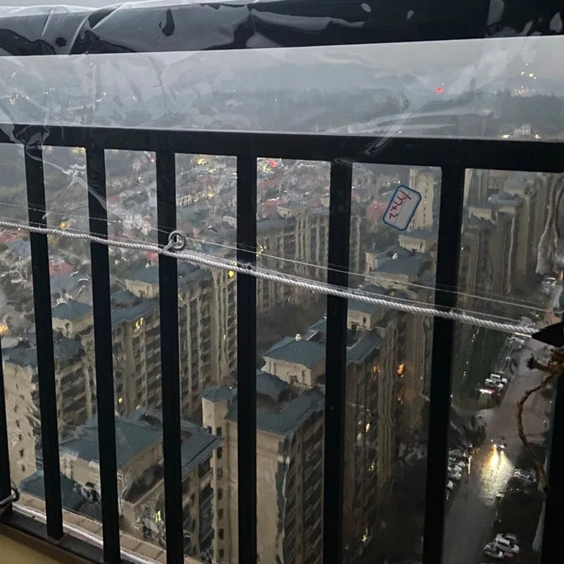 Thicken 0.55mm Transparent PVC Rainproof Cloth Tarpaulin Garden Bonsai Plants Rainproof Cloth Balcony Waterproof Clear Tarp