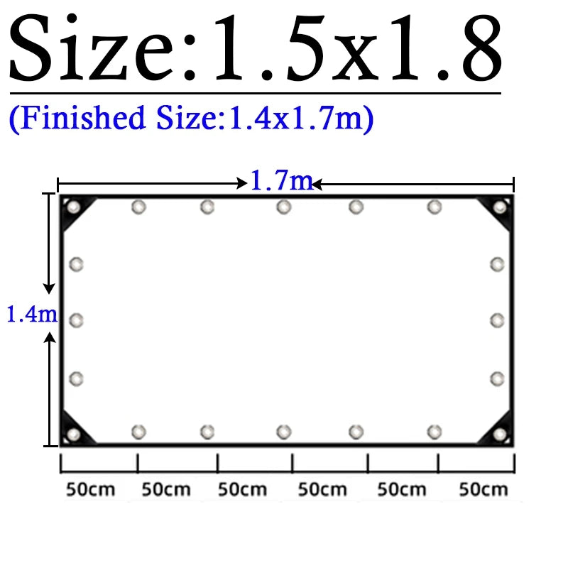 Thicken 0.55mm Transparent PVC Rainproof Cloth Tarpaulin Garden Bonsai Plants Rainproof Cloth Balcony Waterproof Clear Tarp