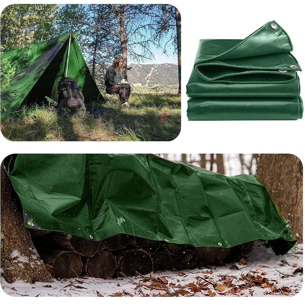 PVC Tarpaulin Rainproof Cloth Shade Sails 400g/㎡ Tent Garden Plant Canopy Truck Canopy Outdoor Waterproof Shading Sail Sunshade