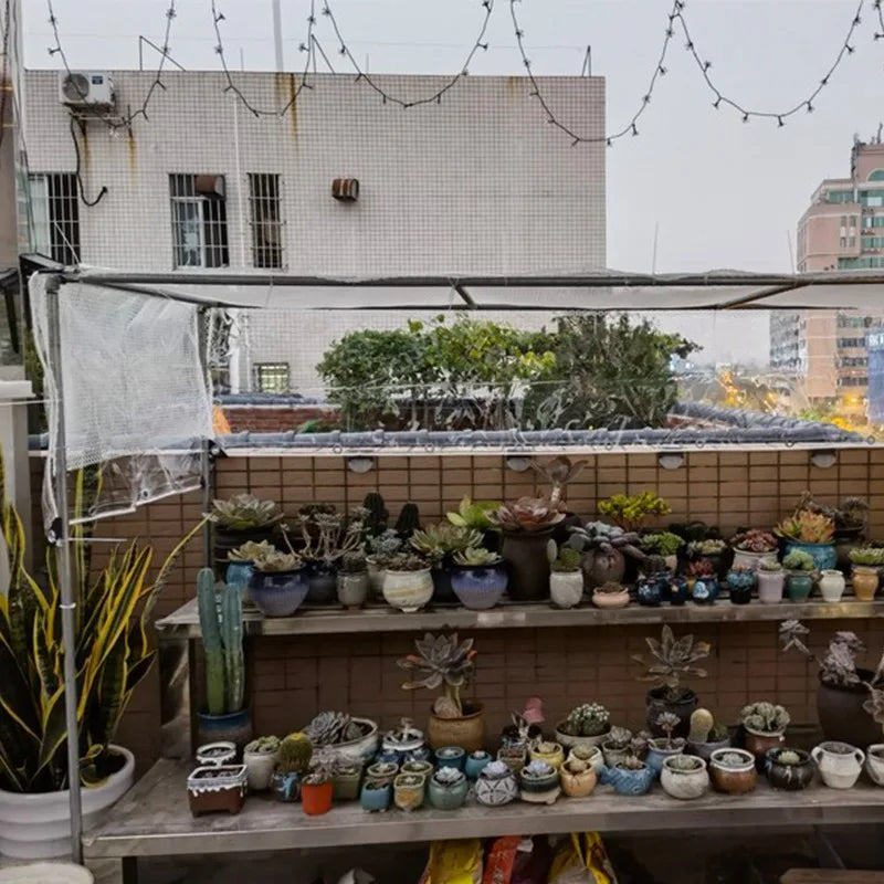 Thicken 0.55mm Transparent PVC Rainproof Cloth Tarpaulin Garden Bonsai Plants Rainproof Cloth Balcony Waterproof Clear Tarp