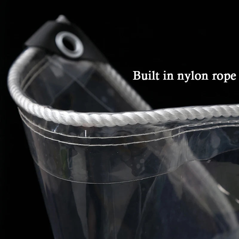 Thicken 0.55mm Transparent PVC Rainproof Cloth Tarpaulin Garden Bonsai Plants Rainproof Cloth Balcony Waterproof Clear Tarp