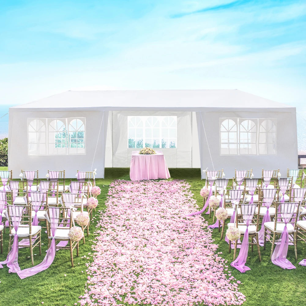 Wholesale Custom 3*9m 7-Sided Iron PE Cloth Spiral Pipe Pergola