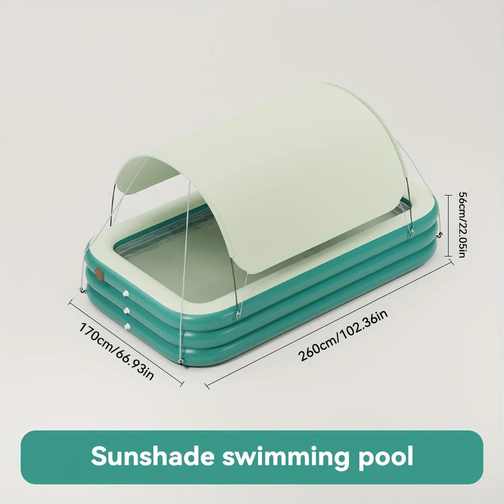 Wholesale Customization PVC Inflatable Swimming Pool with Extra Large Sunshade