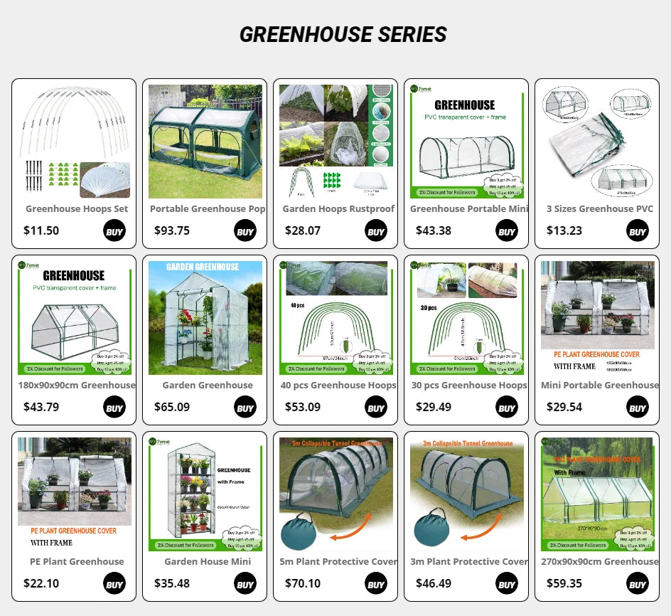 270x90x90cm Greenhouse with PVC Transparent Plant Cover and Frame for Indoor Outdoor Gardens Vegetable Plant Seeds Growing