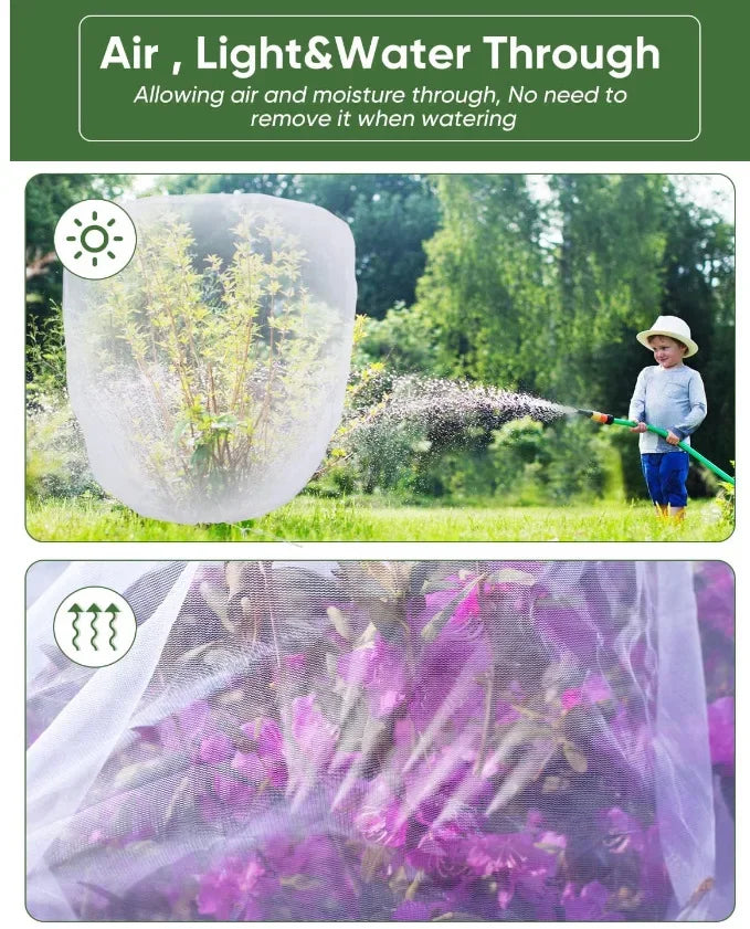 Garden Plant Insect Netting Vegetable, Flower and Fruit Care Cover Netting Pest Control Bird-proof 60 Mesh Protective Netting
