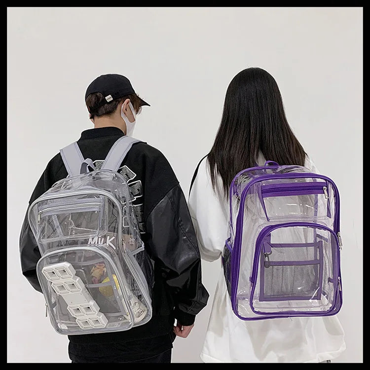 PVC backpack, PVC mesh inner bag, backpack, transparent backpack, PVC transparent backpack