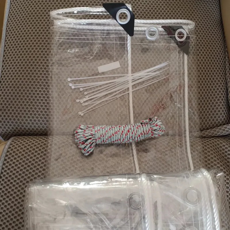 Thicken 0.55mm Transparent PVC Rainproof Cloth Tarpaulin Garden Bonsai Plants Rainproof Cloth Balcony Waterproof Clear Tarp