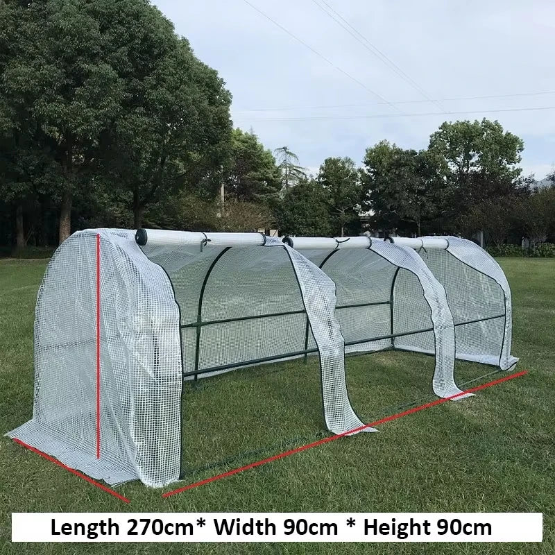 270x90x90cm Greenhouse with PVC Transparent Plant Cover and Frame for Indoor Outdoor Gardens Vegetable Plant Seeds Growing