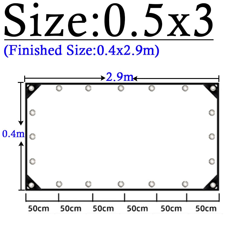Thicken 0.55mm Transparent PVC Rainproof Cloth Tarpaulin Garden Bonsai Plants Rainproof Cloth Balcony Waterproof Clear Tarp