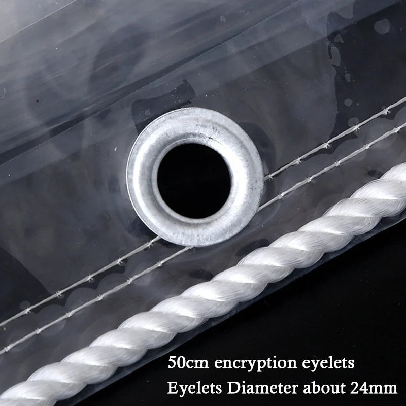 Thicken 0.55mm Transparent PVC Rainproof Cloth Tarpaulin Garden Bonsai Plants Rainproof Cloth Balcony Waterproof Clear Tarp
