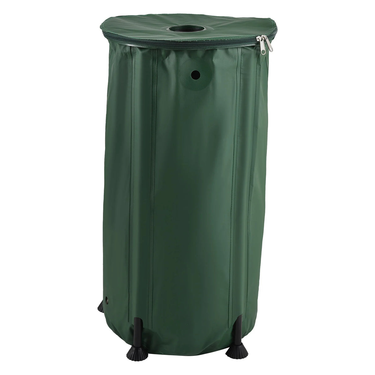 Portable Rain Water Collection Barrel with Down spout Filter and Overflow Valve - 500D PVC Tarpaulin 100L Rain Barrel Kit